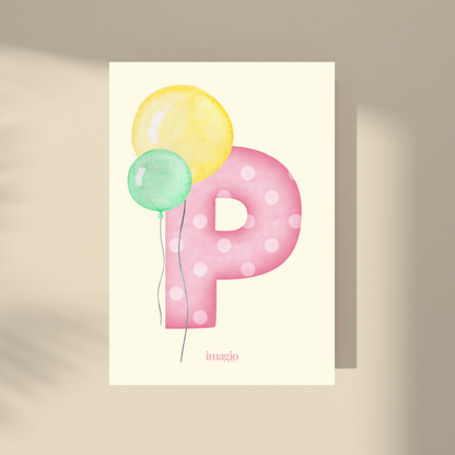 CUSTOMIZE IT! - Pink Polka Dot Letter