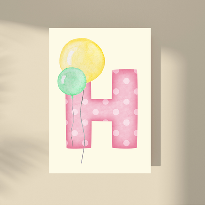 CUSTOMIZE IT! - Pink Polka Dot Letter