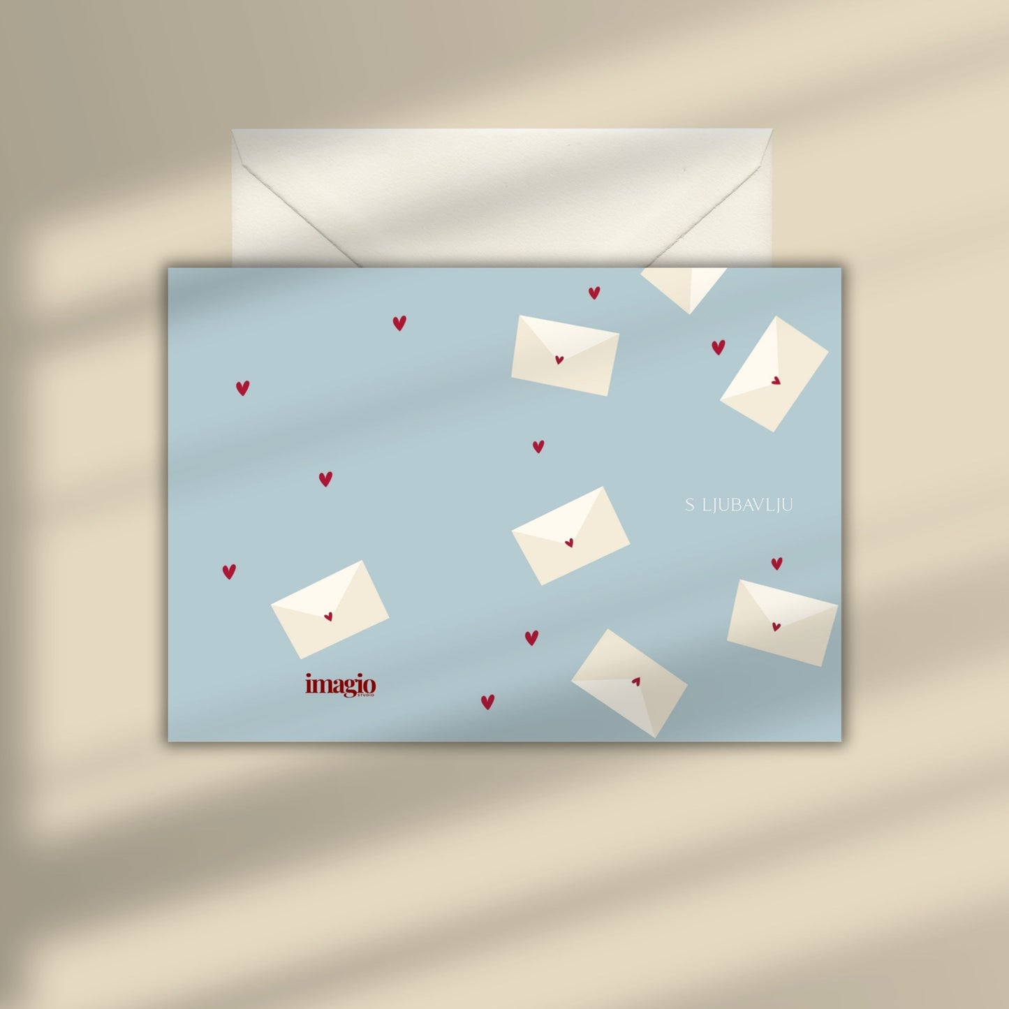 Greeting Card - S ljubavlju Light Blue