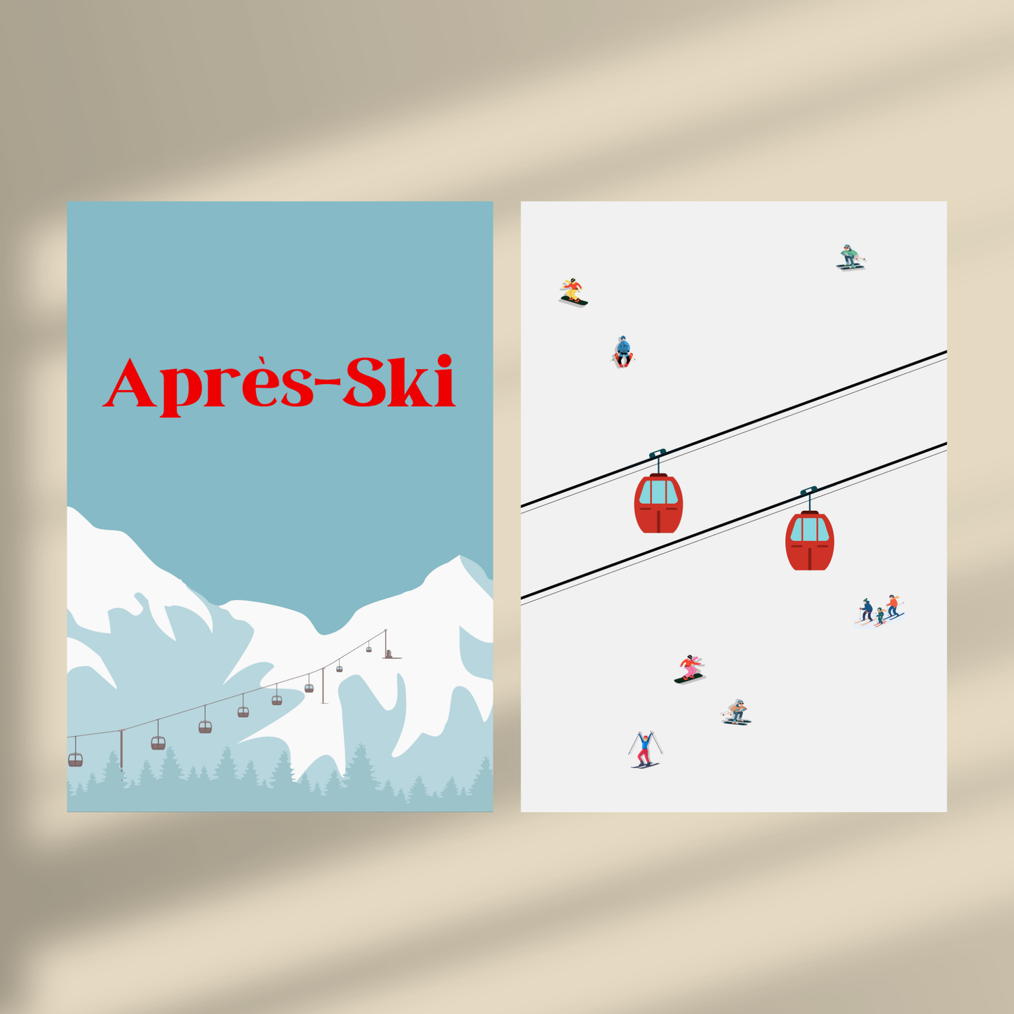 Apres Ski & Gondola - Duo Set 30x40cm/50x70cm