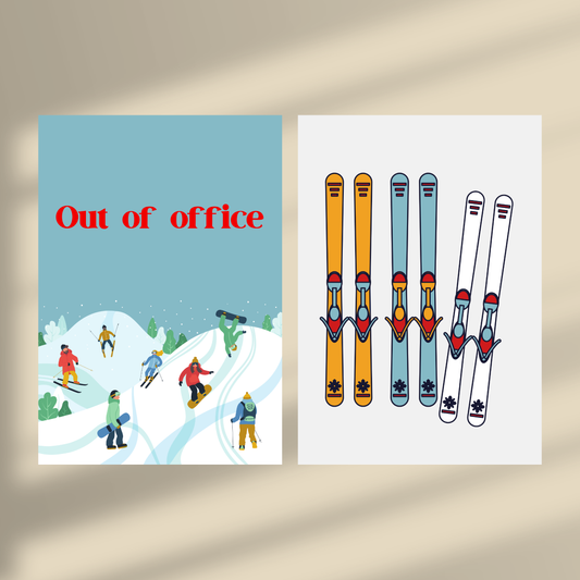 Out of Office & Skis - Duo Set 30x40cm/50x70cm