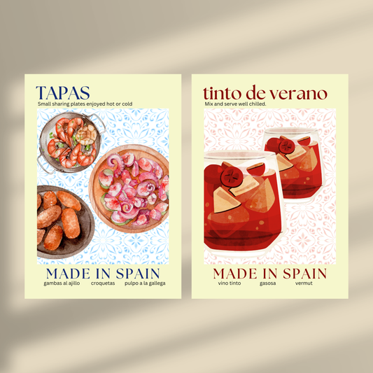 Tinto de Verano & Tapas - Duo Set 30x40cm/50x70cm