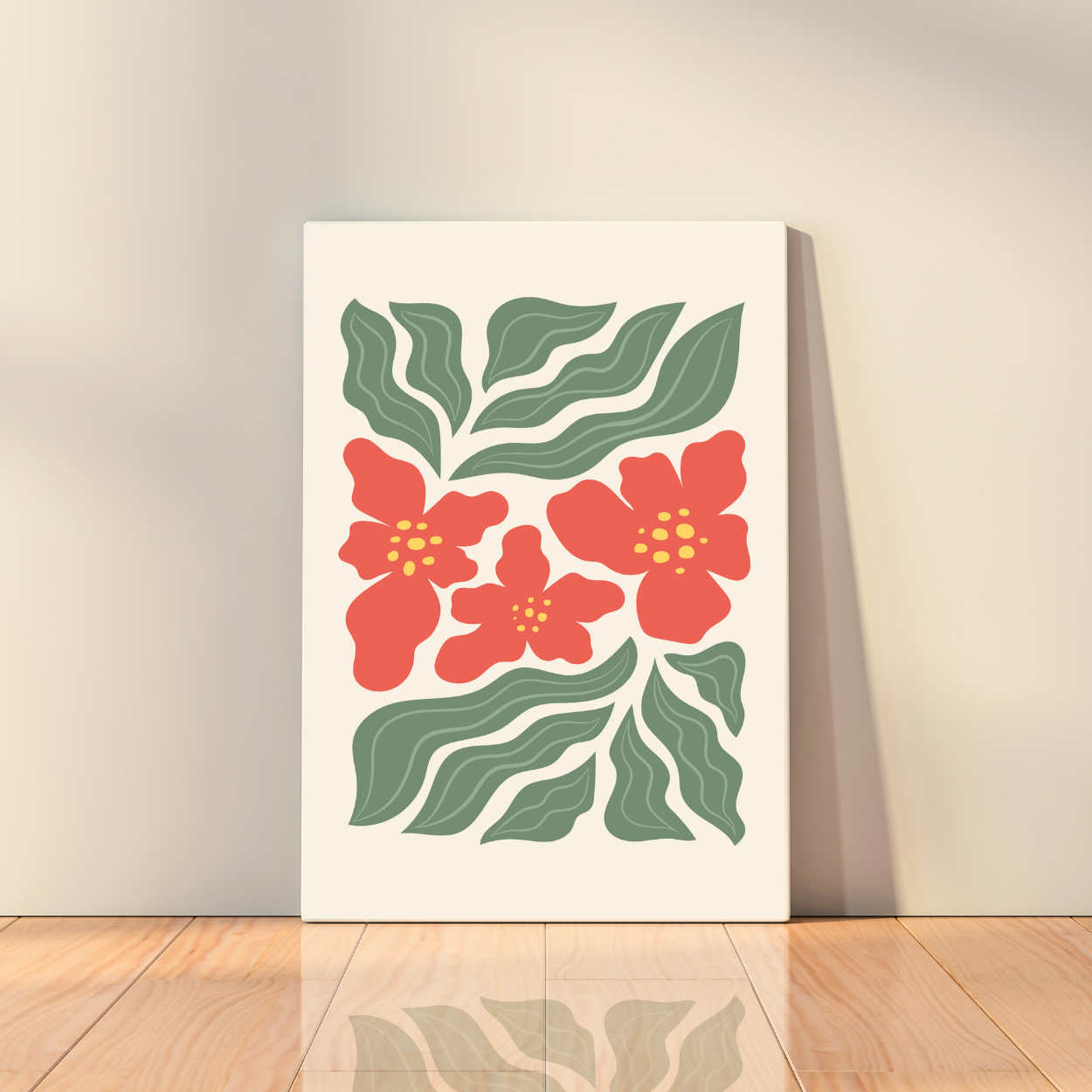 Canvas - Abstract Flowers: Hibiscus