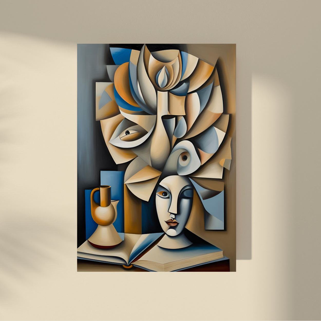 Lost Between Cubism and Surrealism - Beige&Blues #7