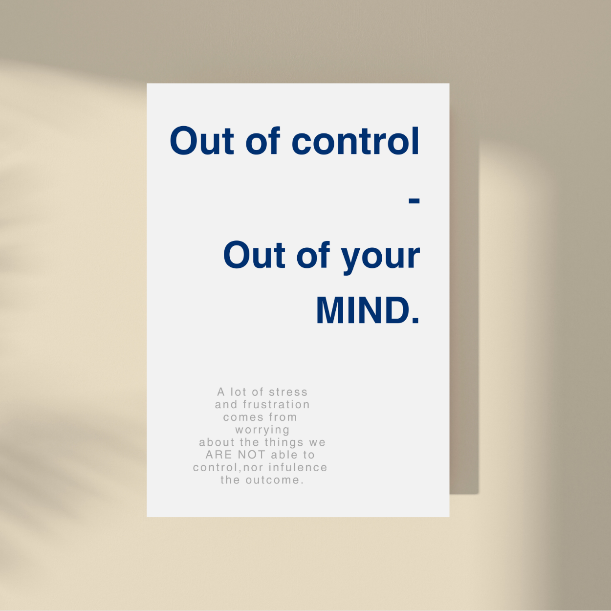 Out of Control - Out of Your Mind.