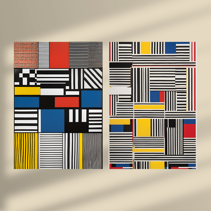 Abstract Teletext Inspiration #1 & #2 - Duo Set 30x40cm/50x70cm