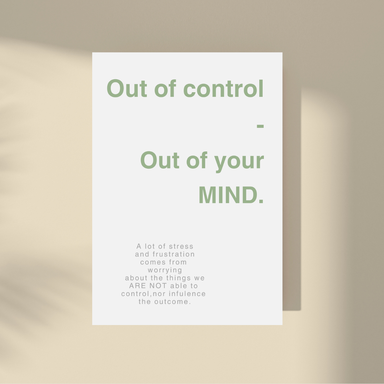 Out of Control - Out of Your Mind.