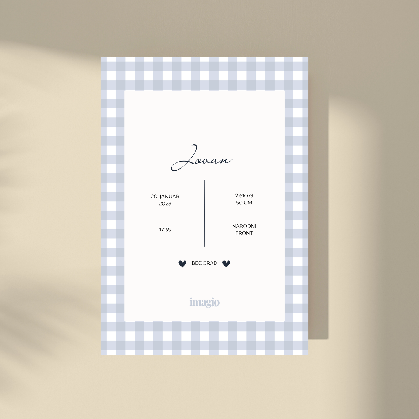 CUSTOMIZE IT! Gingham Pattern No.1 Poster