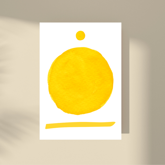 Abstract Yellow Circle