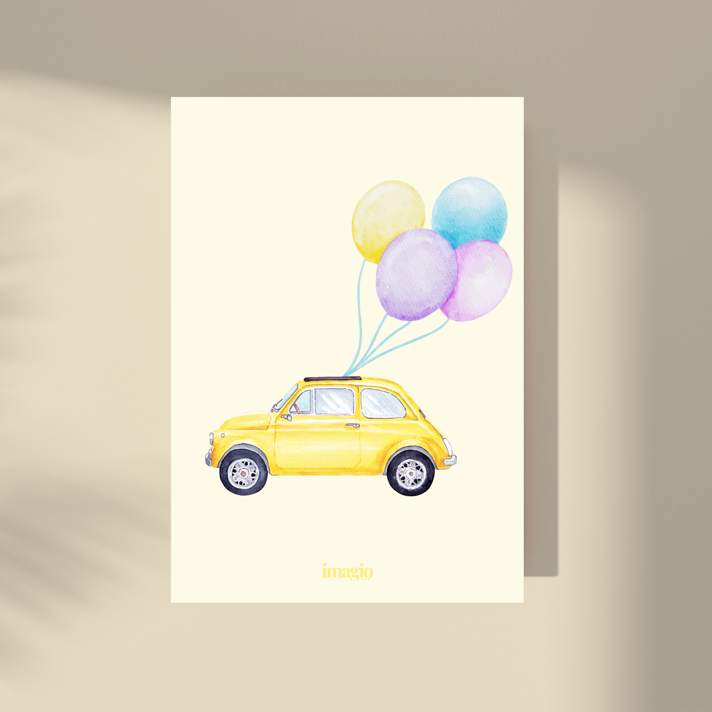 Yellow Car With Balloons