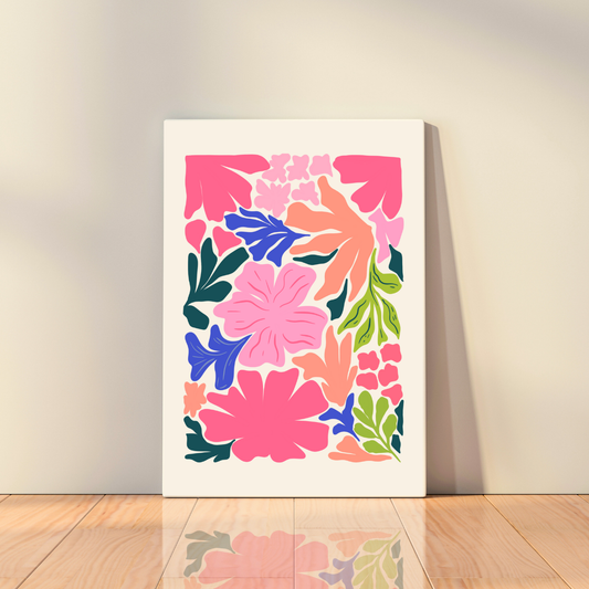 Canvas - Abstract Flowers: Tropical garden