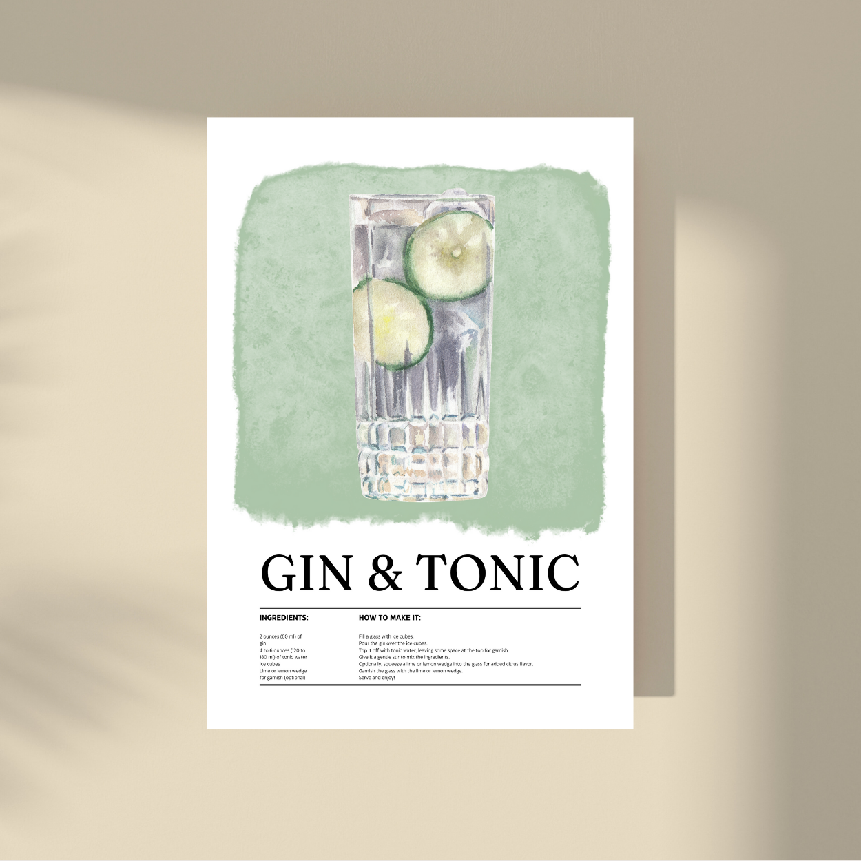 Gin&Tonic cocktail