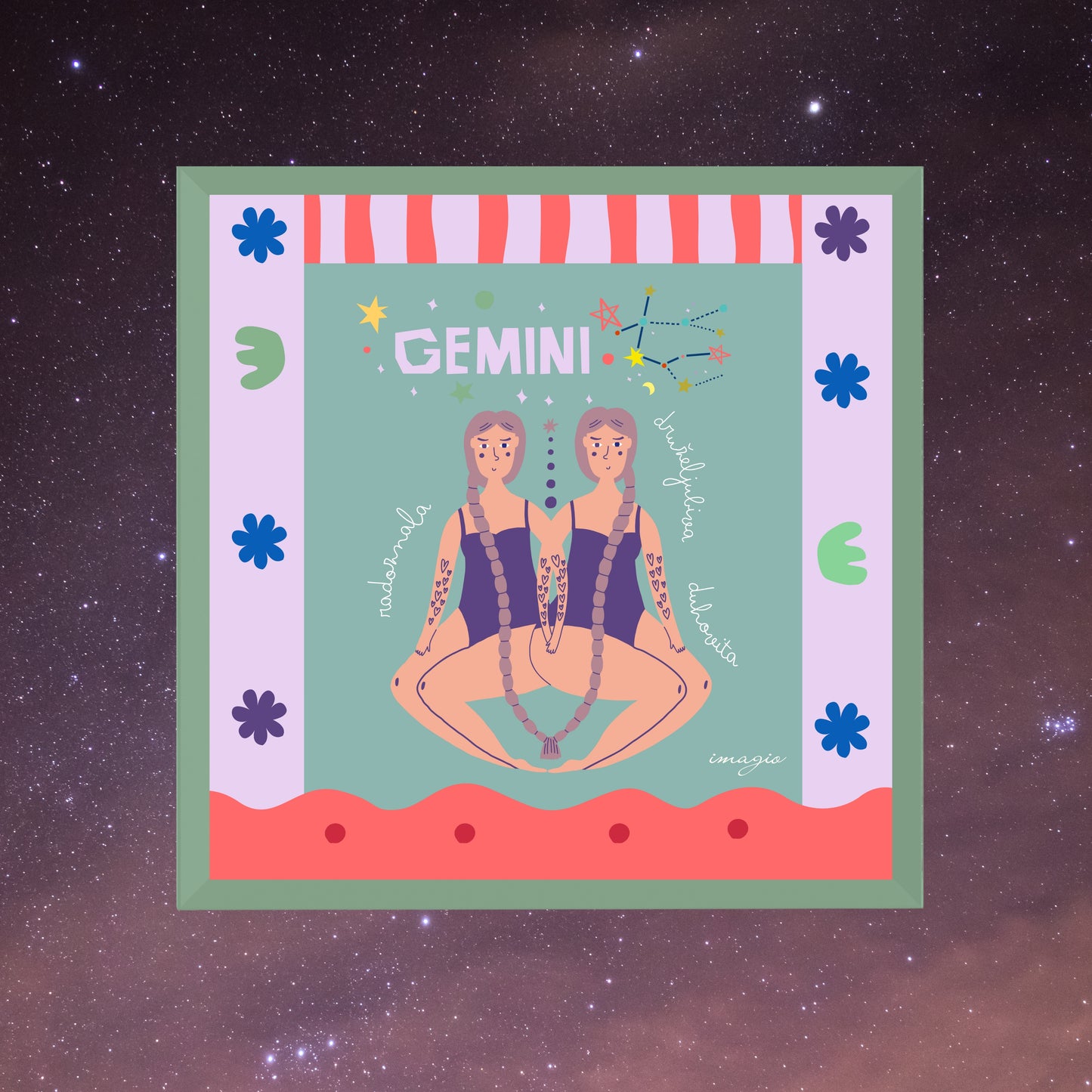 Framed Art Gemini 27x27 / 42x42 cm