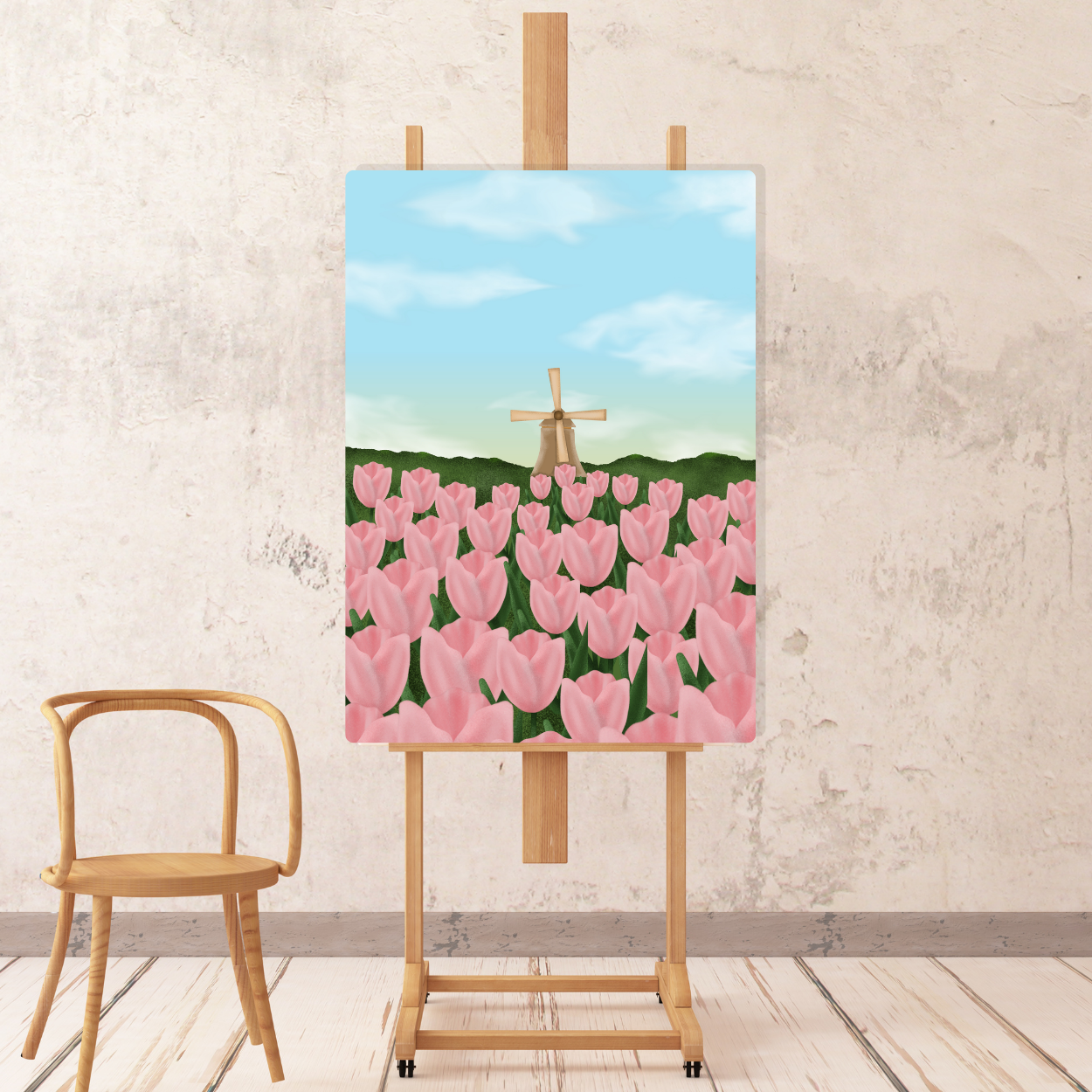 Canvas - Pink Tulips