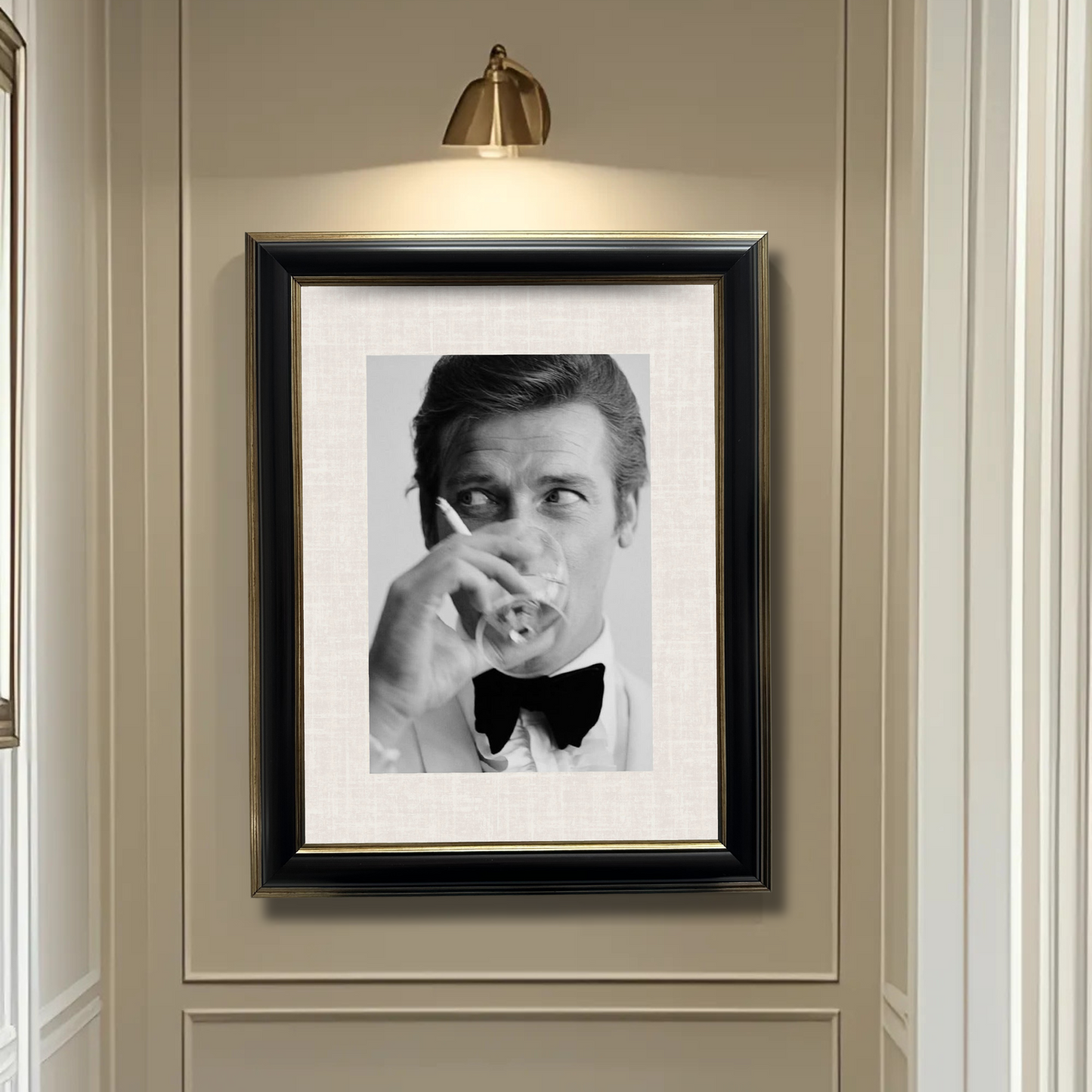 Charm and Style – James Bond Photograph, Framed Art 37.5x47.5 cm