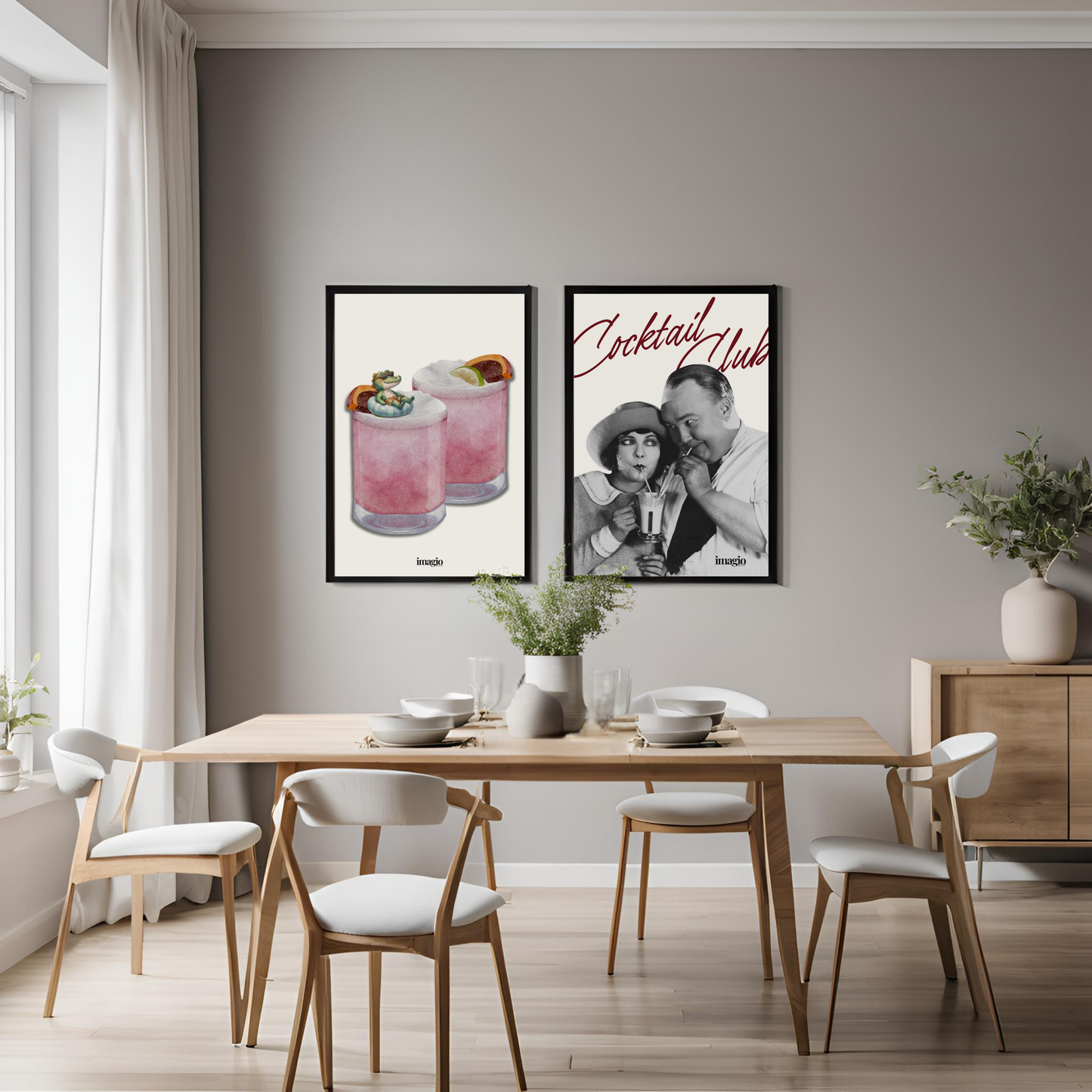 Cocktail Club & Pink Cocktails - Duo Set 30x40cm/50x70cm