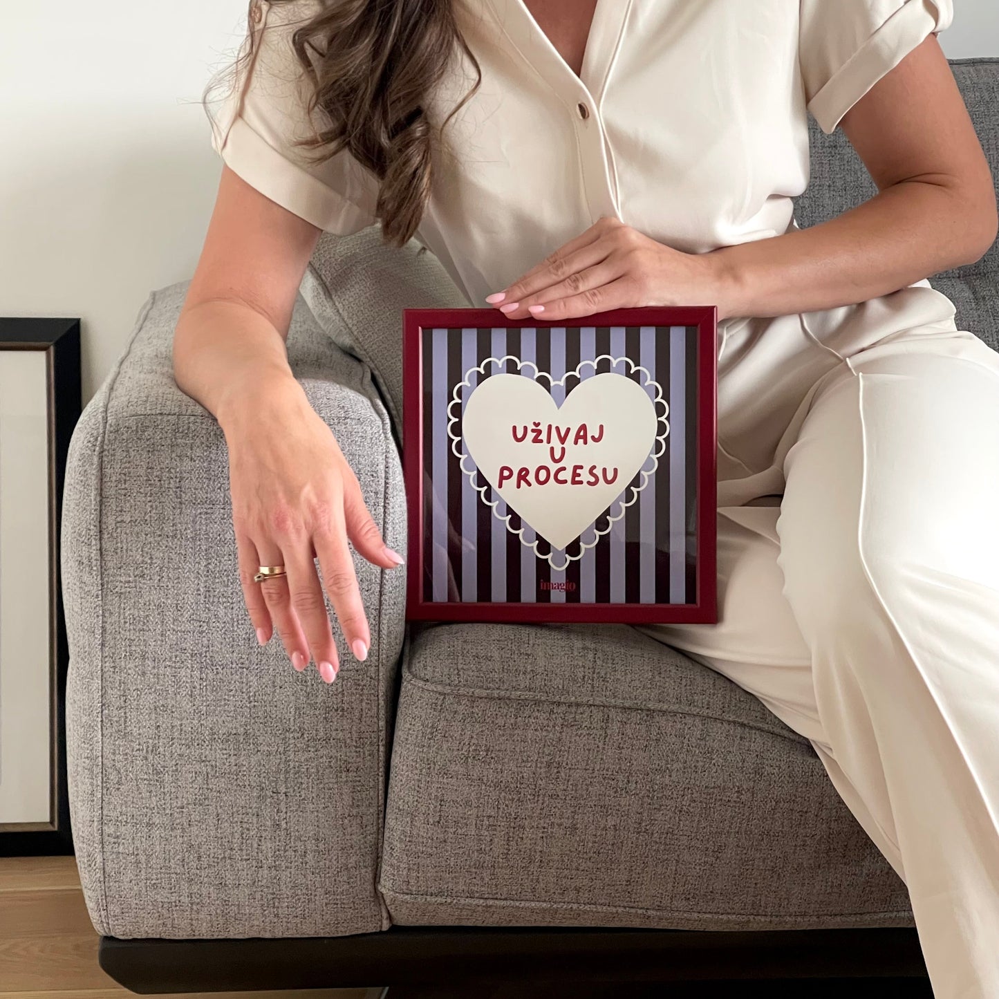 Miniature - Uživaj u procesu - Burgundy frame