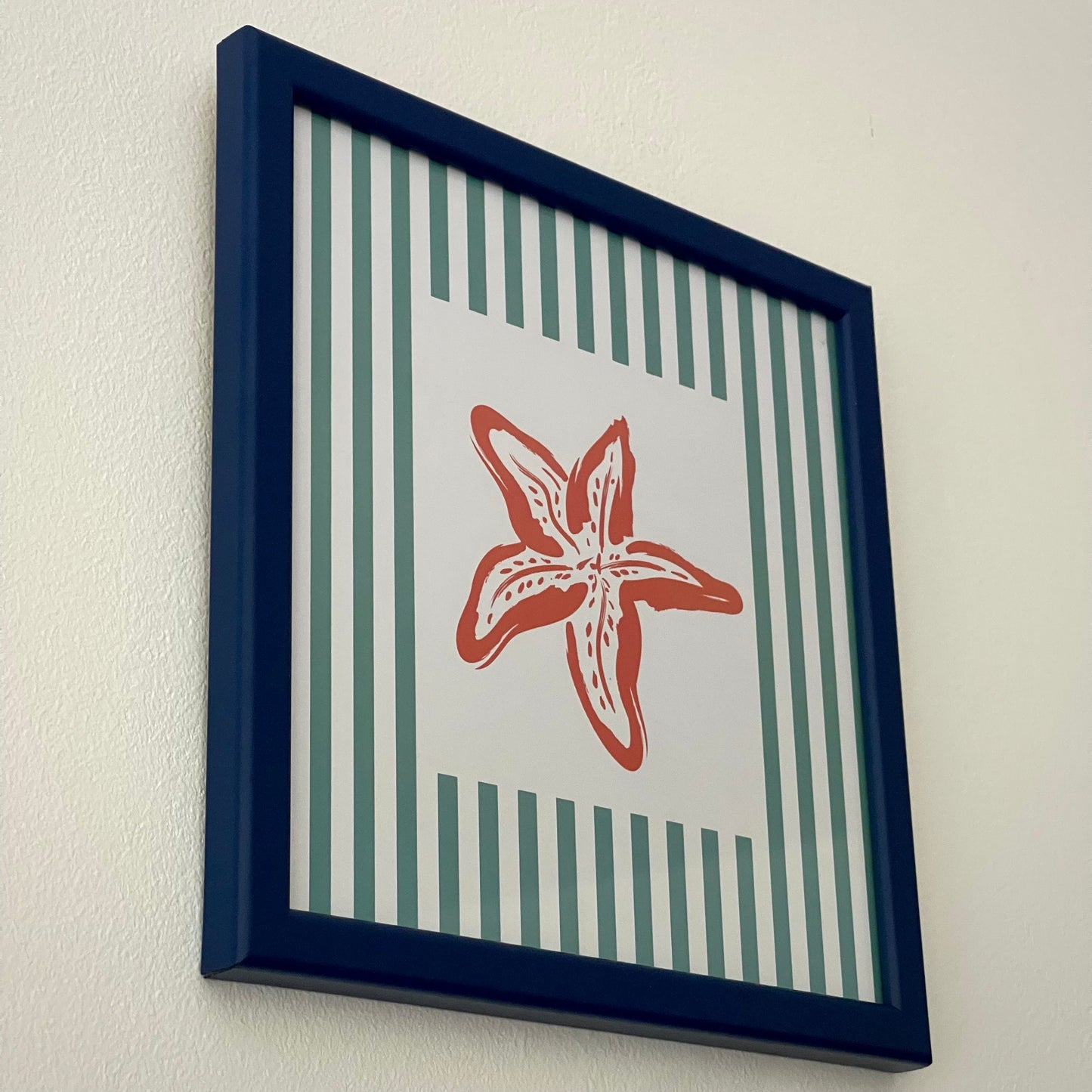 Miniature - Starfish Stripes - Navy Frame