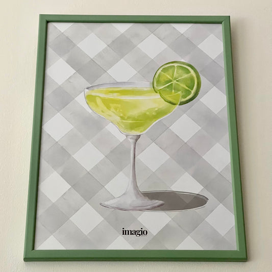 Uramljen poster Margarita - 32x42 / 42x52 cm svetlo-zeleni ram