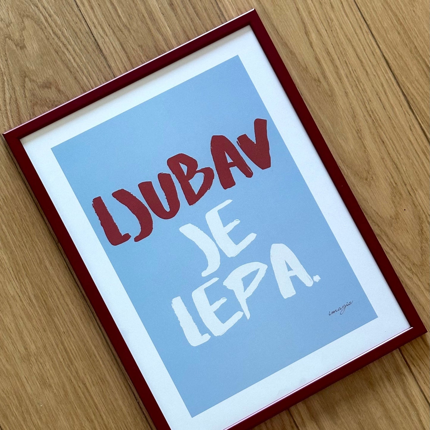 Uramljena slika "Painted Peace" -  Ljubav je lepa, 32x42 / 52x72 cm