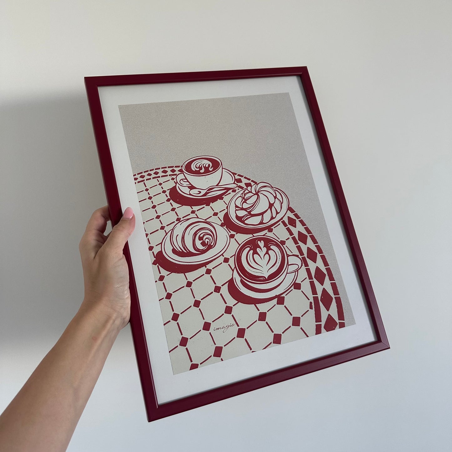 Uramljena slika "Painted Peace" -  Coffe & Pastry, 32x42 / 52x72 cm