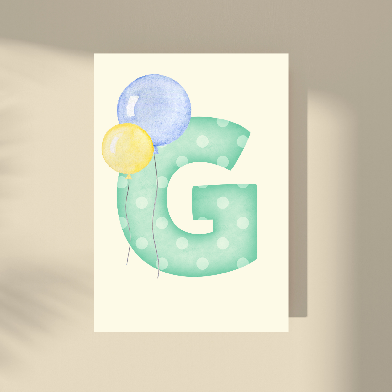 CUSTOMIZE IT! - Green Polka Dot Letter