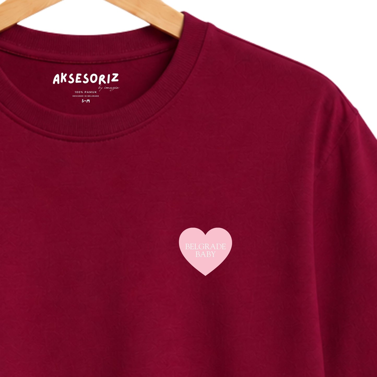 PREORDER T-Shirt -  If lost return to Belgrade - Burgundy