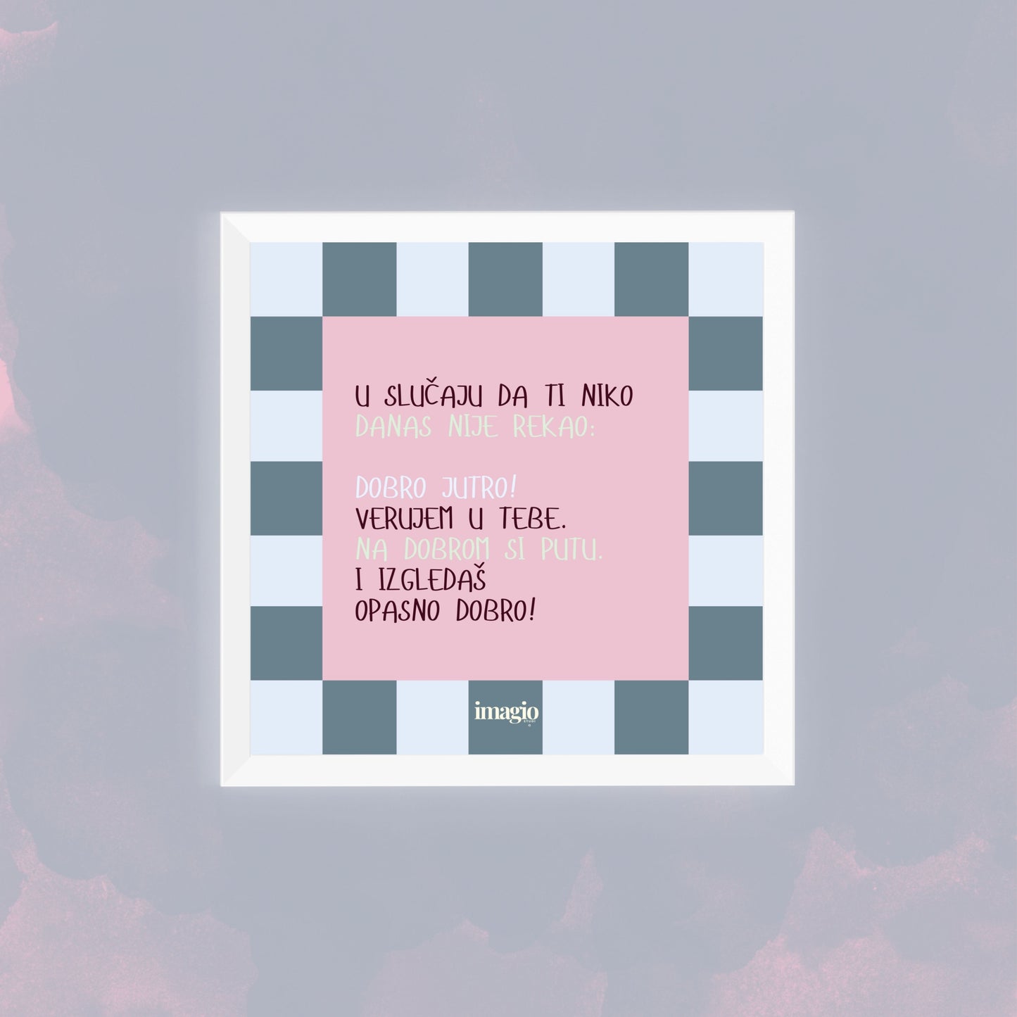 Miniature - Kindly Reminder - White Frame