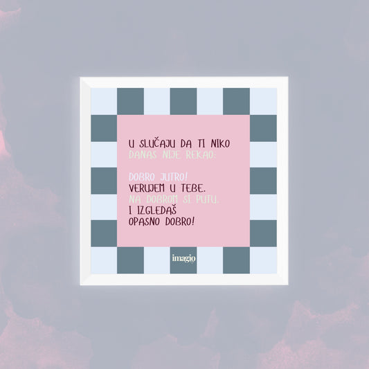 Miniature - Kindly Reminder - White Frame