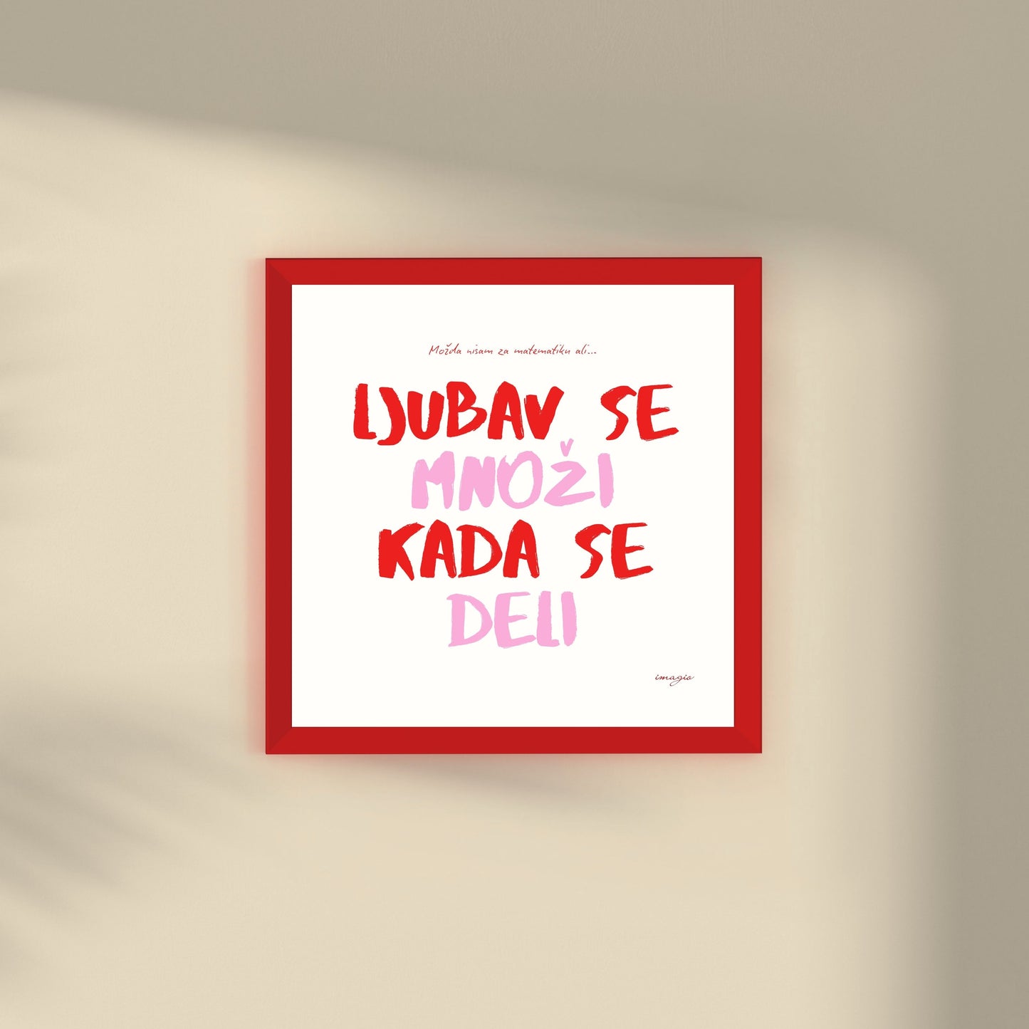 Miniature - Ljubav se množi kada se deli - Red Frame