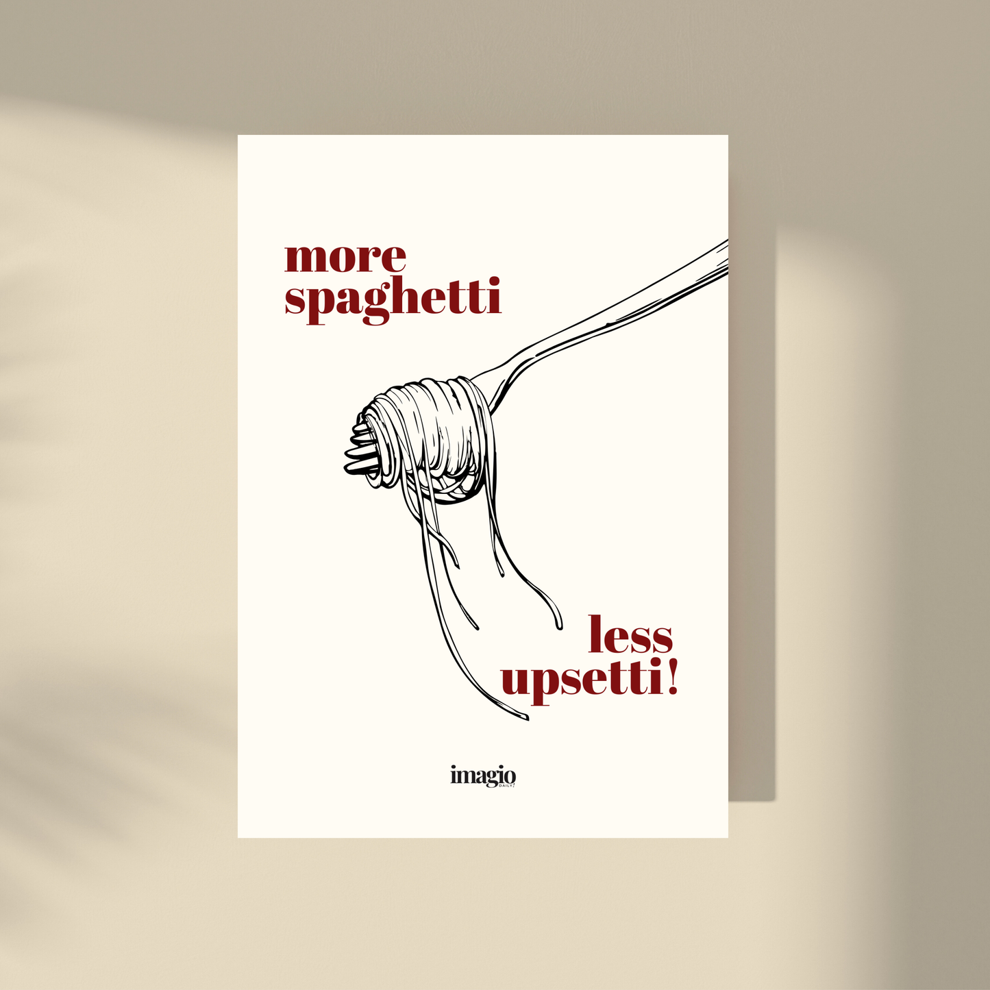 More spaghetti, less upsetti!