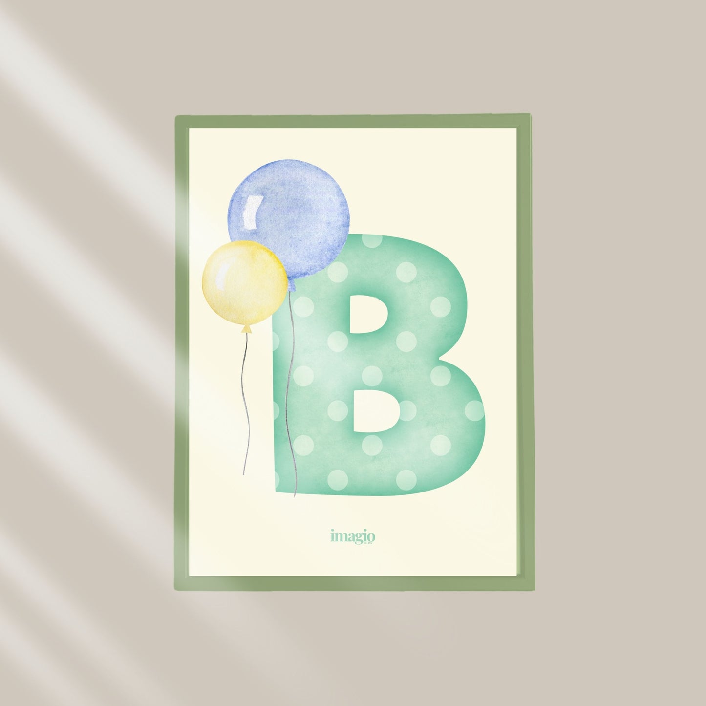 Frame Wood/Glass - Light Green Multisize