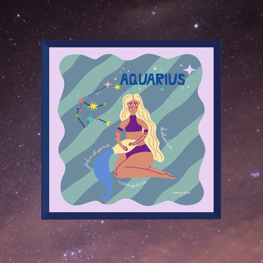 Framed Art Aquarius 27x27 / 42x42 cm