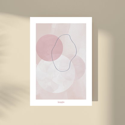 Abstract Color Palette Trio Set- Blush 30x40/50x70cm