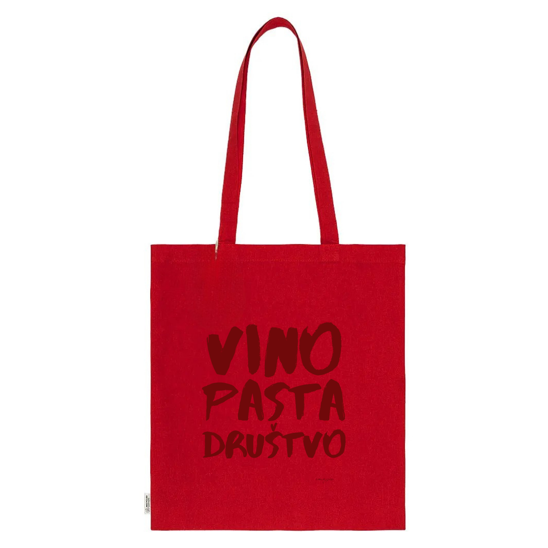 Tote Bag - Vino pasta društvo - Red