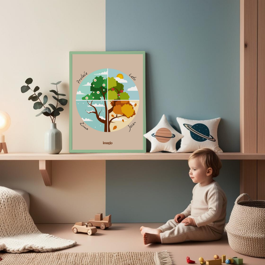 Kids & Babies Framed Art - Four Seasons Tree