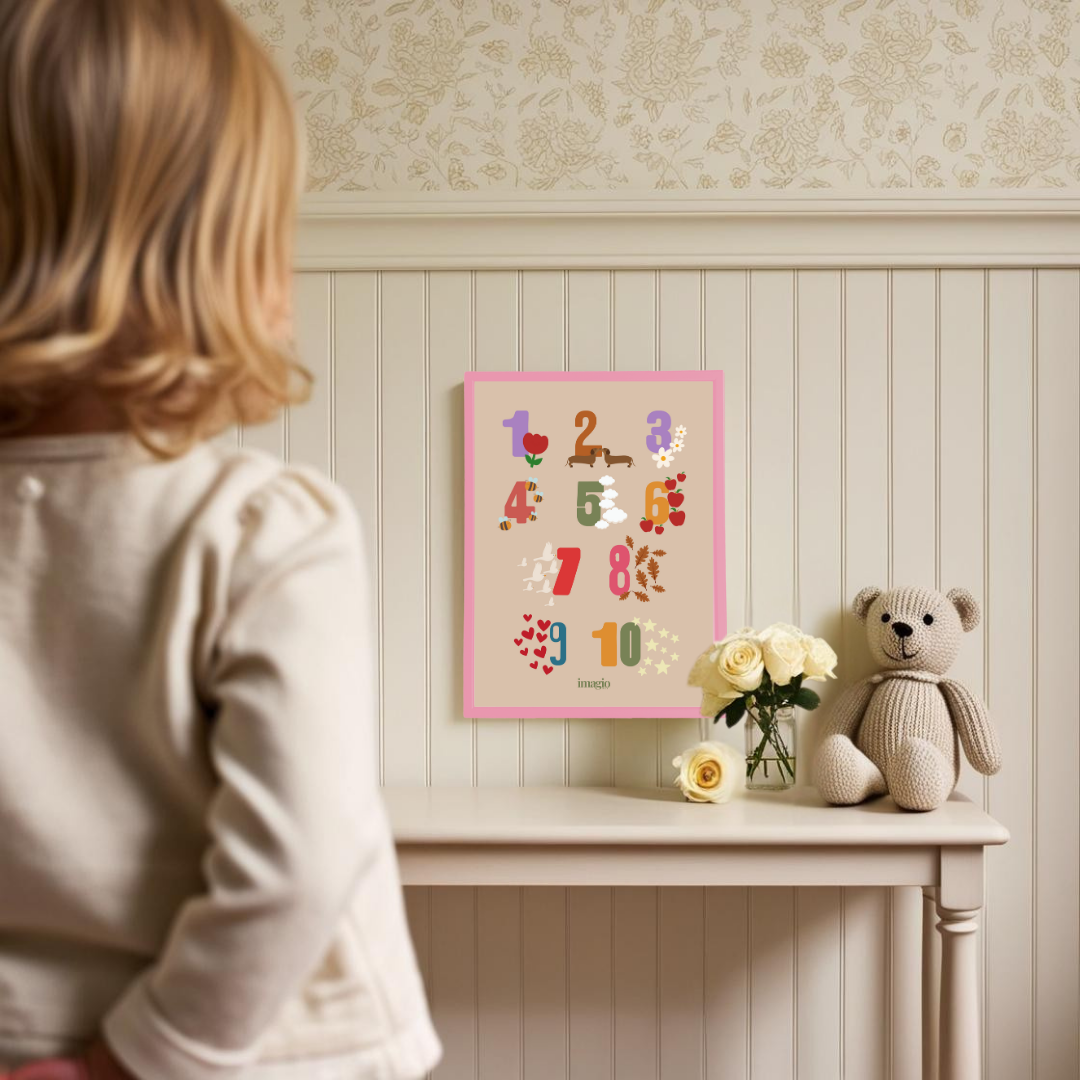 Kids & Babies Framed Art - Numbers One to Ten