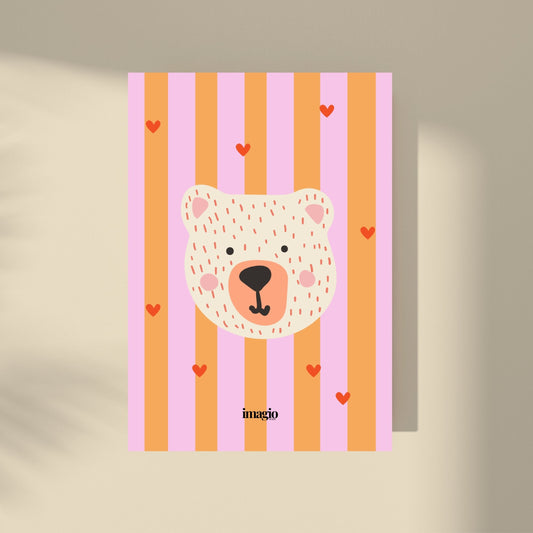 Teddy Bear - Orange Stripes