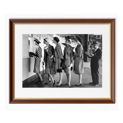 Models at Roosevelt Raceway - Framed Art - Multiframe