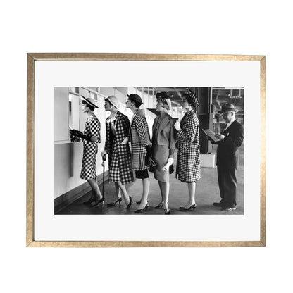 Models at Roosevelt Raceway - Framed Art - Multiframe