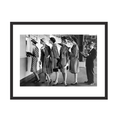 Models at Roosevelt Raceway - Framed Art - Multiframe