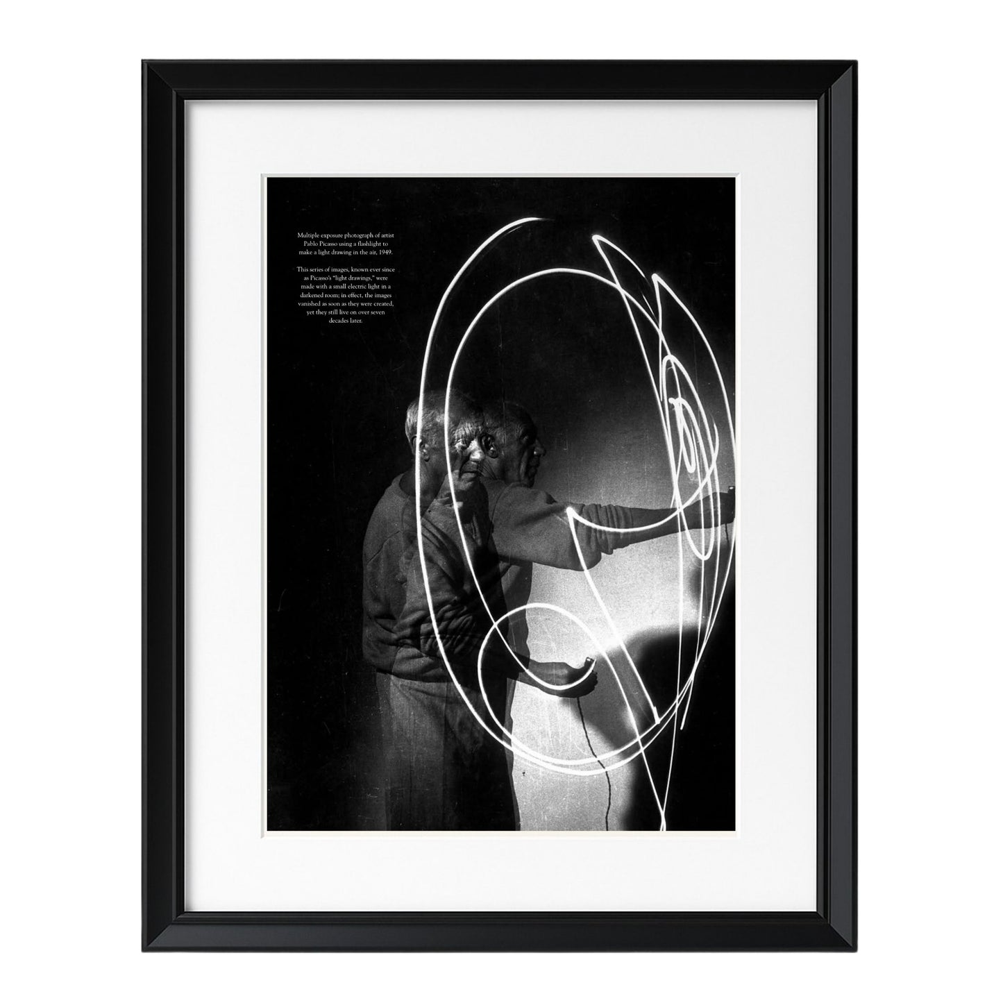 Picasso's Light Drawings (1949) - Framed Art - Multiframe