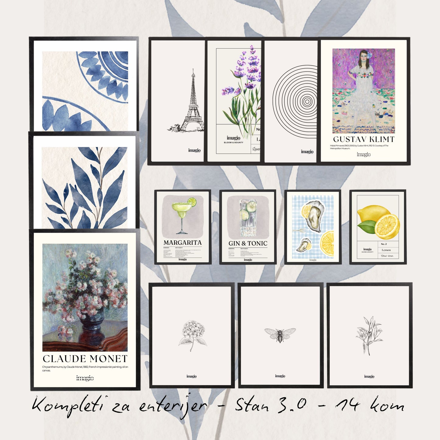 Komplet postera za enterijer No.3 - 3.0+ Stan - 14 kom