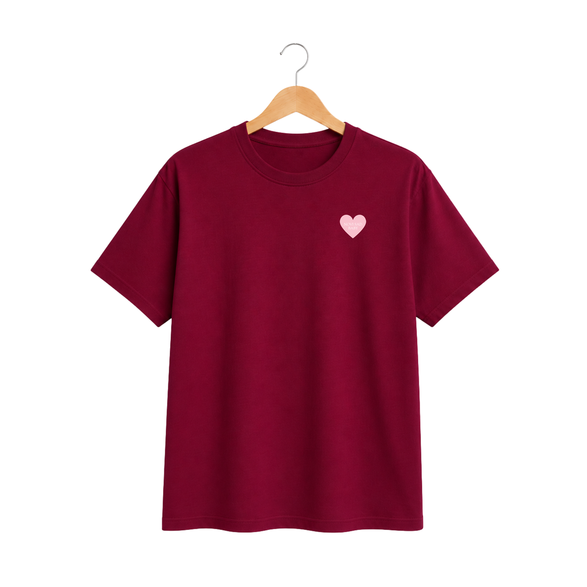 PREORDER T-Shirt -If lost return to Novi Sad  - Burgundy