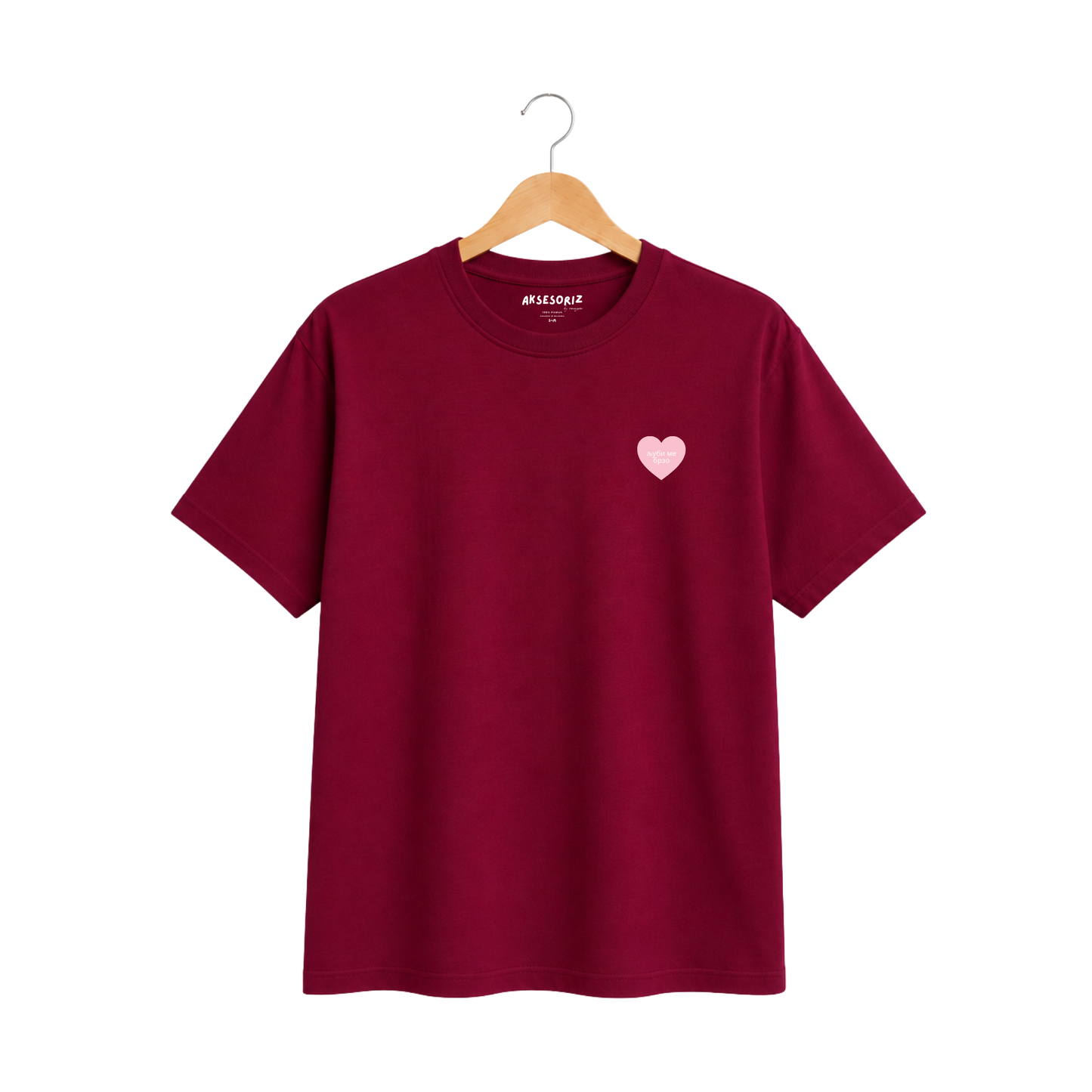 PREORDER T-Shirt - Ljubi me brzo žurim - Burgundy