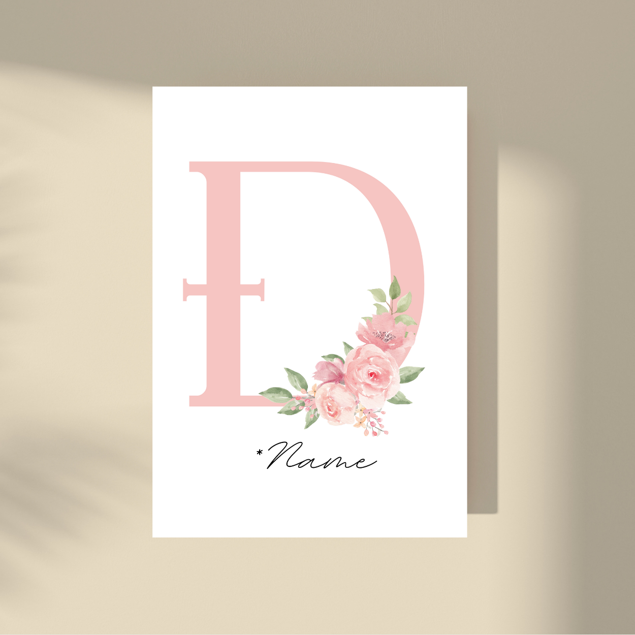 CUSTOMIZE IT! - Pink Flowers Letter & Name