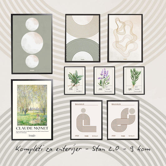 Komplet postera za enterijer - 2.0 Stan - 9 kom