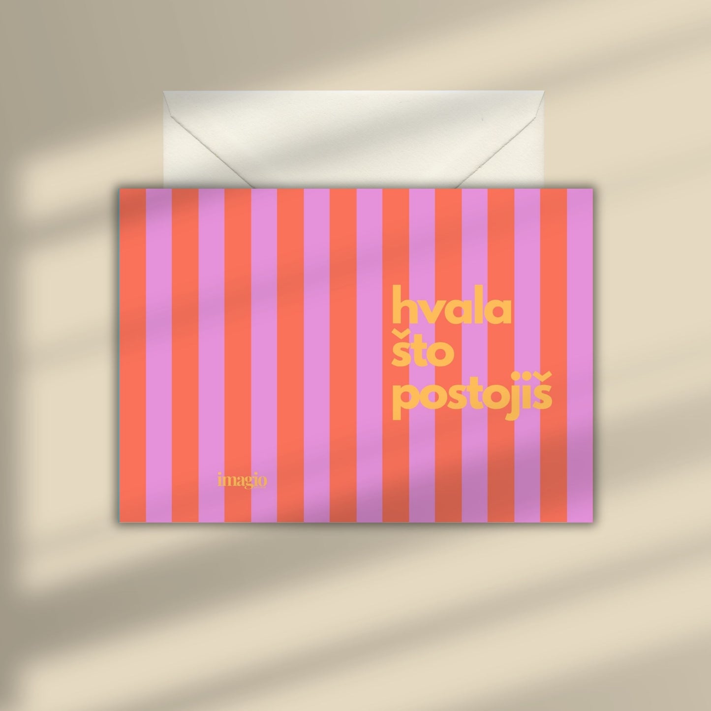 Čestitka - Hvala što postojiš -  Purple Orange