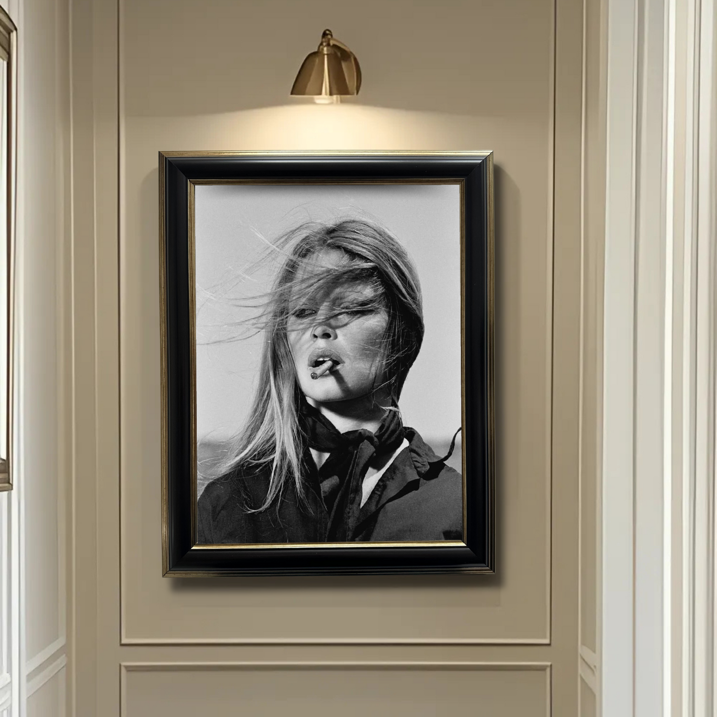 Elegance in Motion - Brigitte Bardot, Framed Art 37.5x47.5 cm