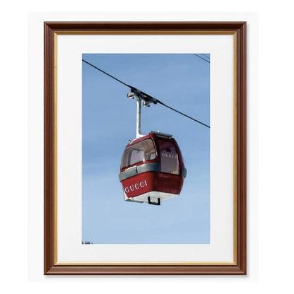 Gucci Ski Gondola - Framed Art - Multiframe